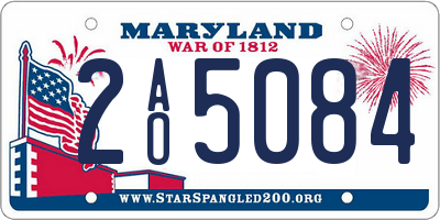 MD license plate 2AO5084