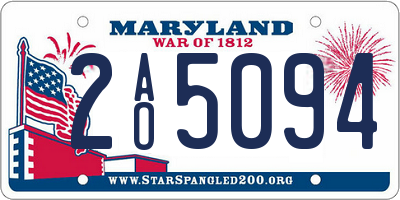 MD license plate 2AO5094