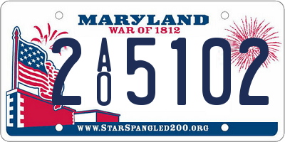 MD license plate 2AO5102