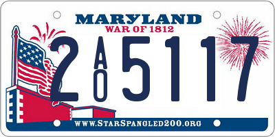 MD license plate 2AO5117