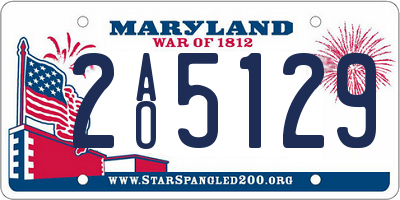 MD license plate 2AO5129