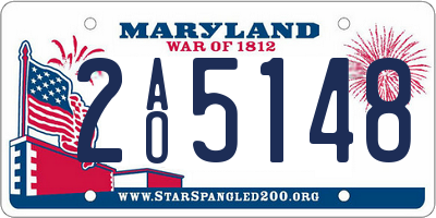 MD license plate 2AO5148