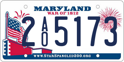 MD license plate 2AO5173