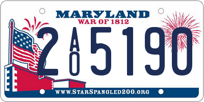 MD license plate 2AO5190