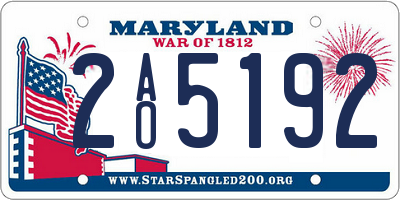 MD license plate 2AO5192