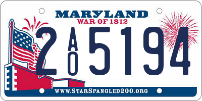 MD license plate 2AO5194