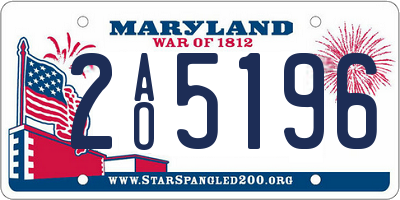 MD license plate 2AO5196