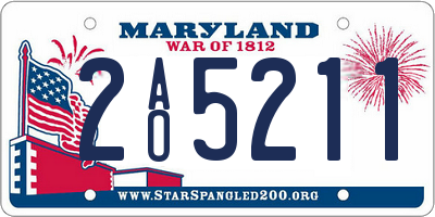 MD license plate 2AO5211