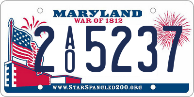 MD license plate 2AO5237