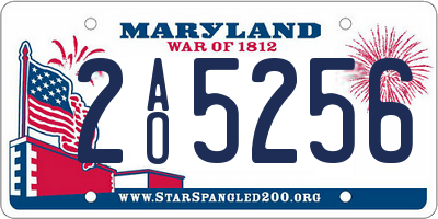 MD license plate 2AO5256