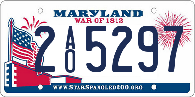 MD license plate 2AO5297