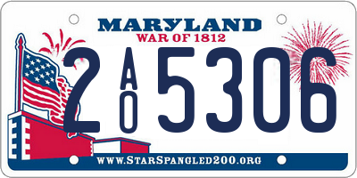 MD license plate 2AO5306