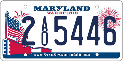 MD license plate 2AO5446