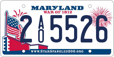 MD license plate 2AO5526