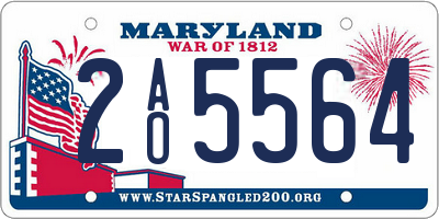MD license plate 2AO5564