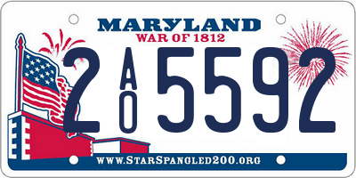 MD license plate 2AO5592