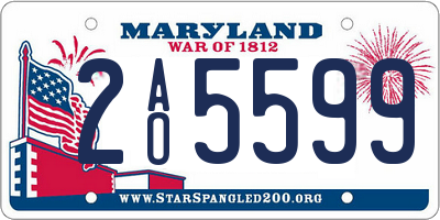 MD license plate 2AO5599