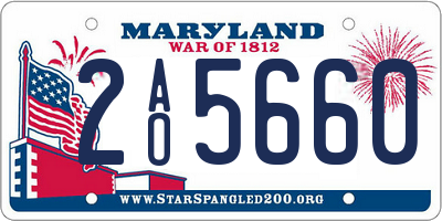 MD license plate 2AO5660