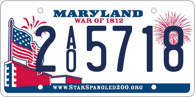 MD license plate 2AO5718