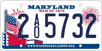 MD license plate 2AO5732