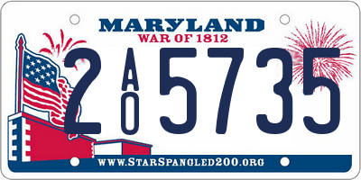 MD license plate 2AO5735
