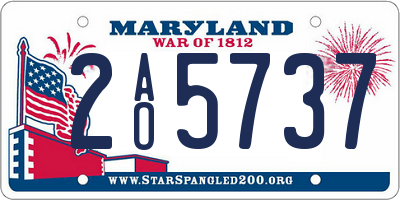 MD license plate 2AO5737
