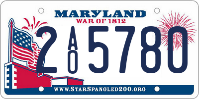 MD license plate 2AO5780