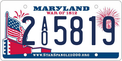 MD license plate 2AO5819