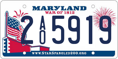 MD license plate 2AO5919