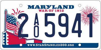 MD license plate 2AO5941