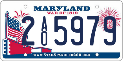 MD license plate 2AO5979