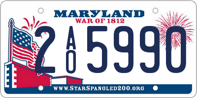 MD license plate 2AO5990