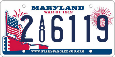 MD license plate 2AO6119