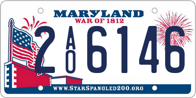 MD license plate 2AO6146