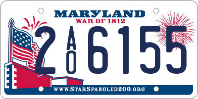 MD license plate 2AO6155