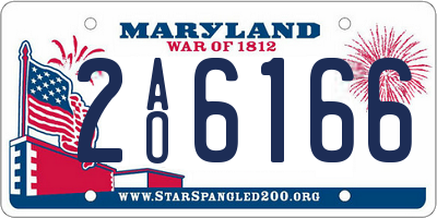 MD license plate 2AO6166