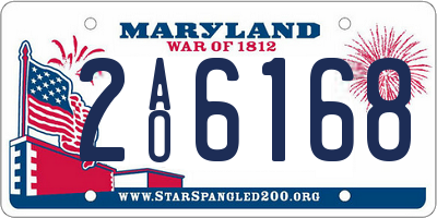 MD license plate 2AO6168