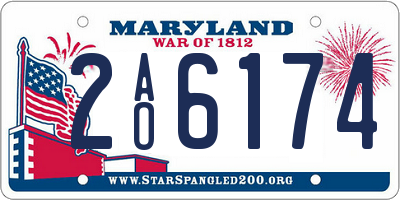 MD license plate 2AO6174