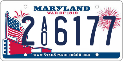 MD license plate 2AO6177