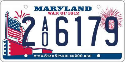 MD license plate 2AO6179