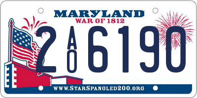 MD license plate 2AO6190