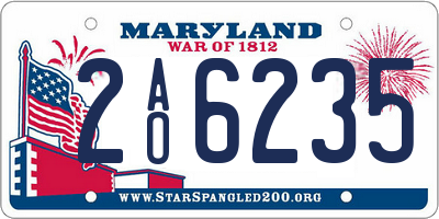 MD license plate 2AO6235