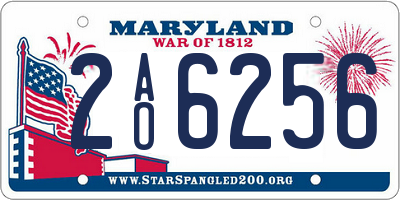 MD license plate 2AO6256