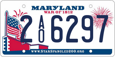 MD license plate 2AO6297