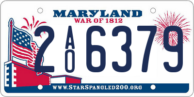 MD license plate 2AO6379