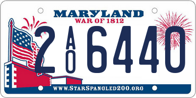 MD license plate 2AO6440