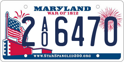 MD license plate 2AO6470