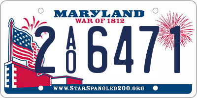MD license plate 2AO6471