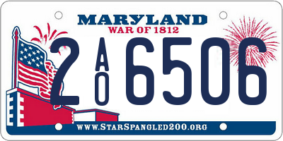 MD license plate 2AO6506