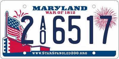 MD license plate 2AO6517